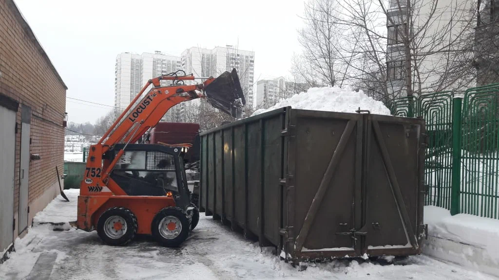 Вывоз снега контейнерами в Серпухове — цена от 3252 руб., заказать контейнер для снега в ПроМусор
